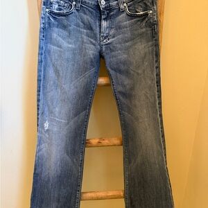 Vintage 7 For All Mankind Distressed Blue Denim Jeans